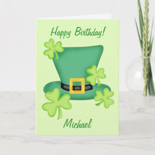 St Patrick's Day Party Names
 St Patrick s Happy Birthday Name Personalized Card