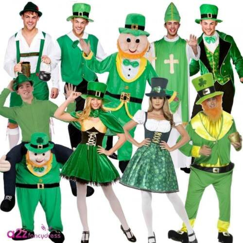 St Patrick's Day Party Outfits
 ADULT MENS LADIES ST PATRICKS DAY IRISH LEPRECHAUN GREEN