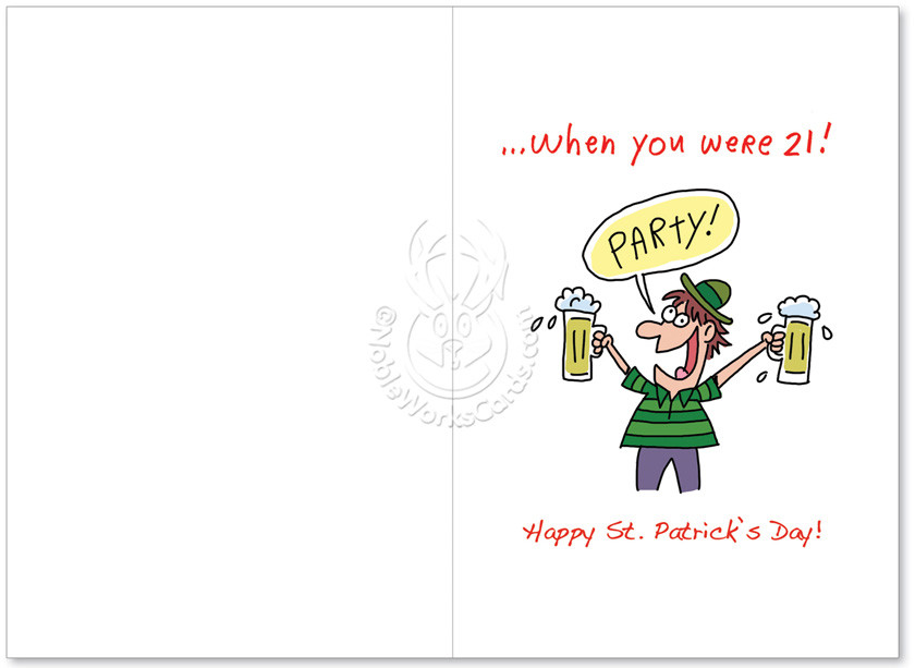 St Patrick's Day Quotes Funny
 Act Your Age Funny Saint Patrick s Day Greeting Card