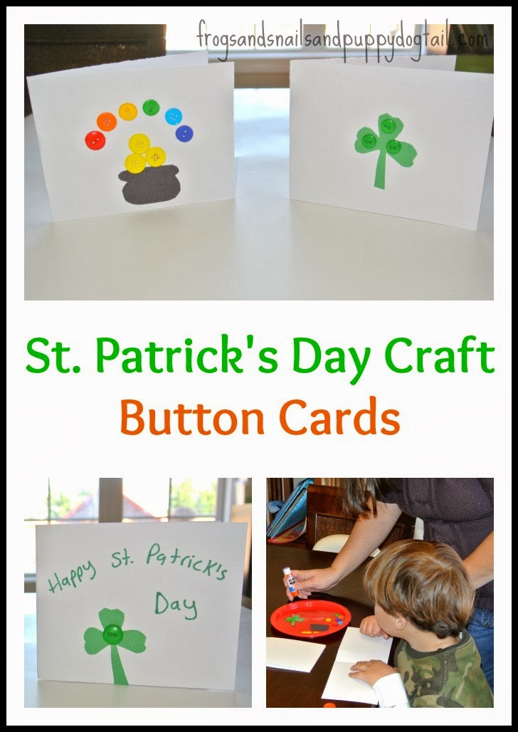 St Patrick's Day Toddler Crafts
 St Patrick s Day Craft Button Cards