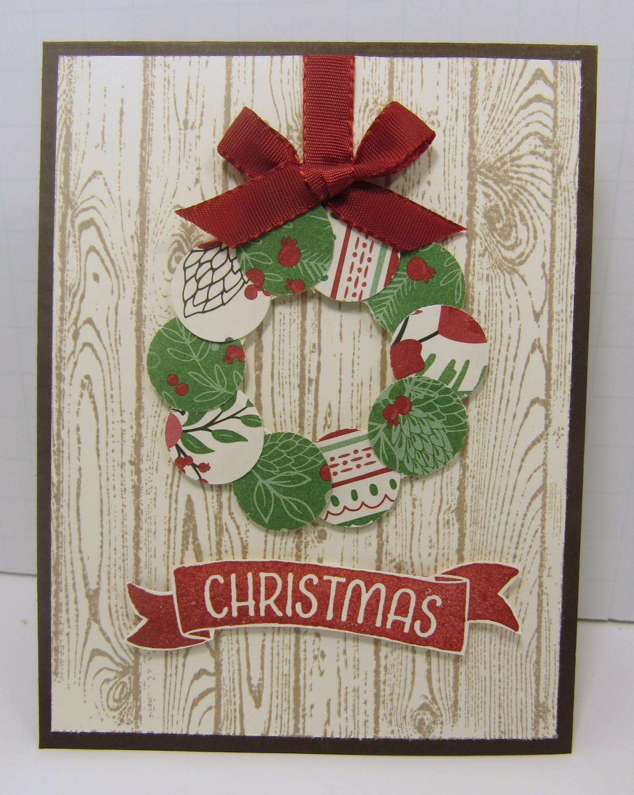 Stampinup Christmas Card Ideas
 Personally Yours Stampin With Scraps Christmas Wreath