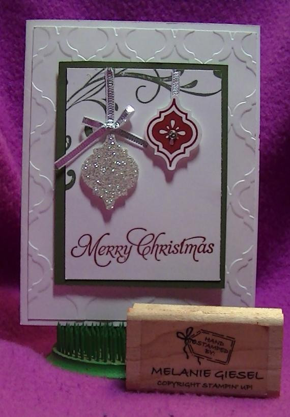 Stampinup Christmas Card Ideas
 Items similar to Ornament Christmas Card Stampin Up on Etsy