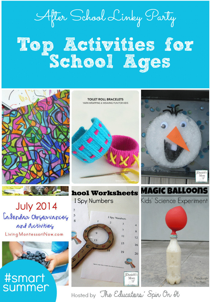 Summer Activities For School Agers
 After School Linky Party Week 27 The Educators Spin It
