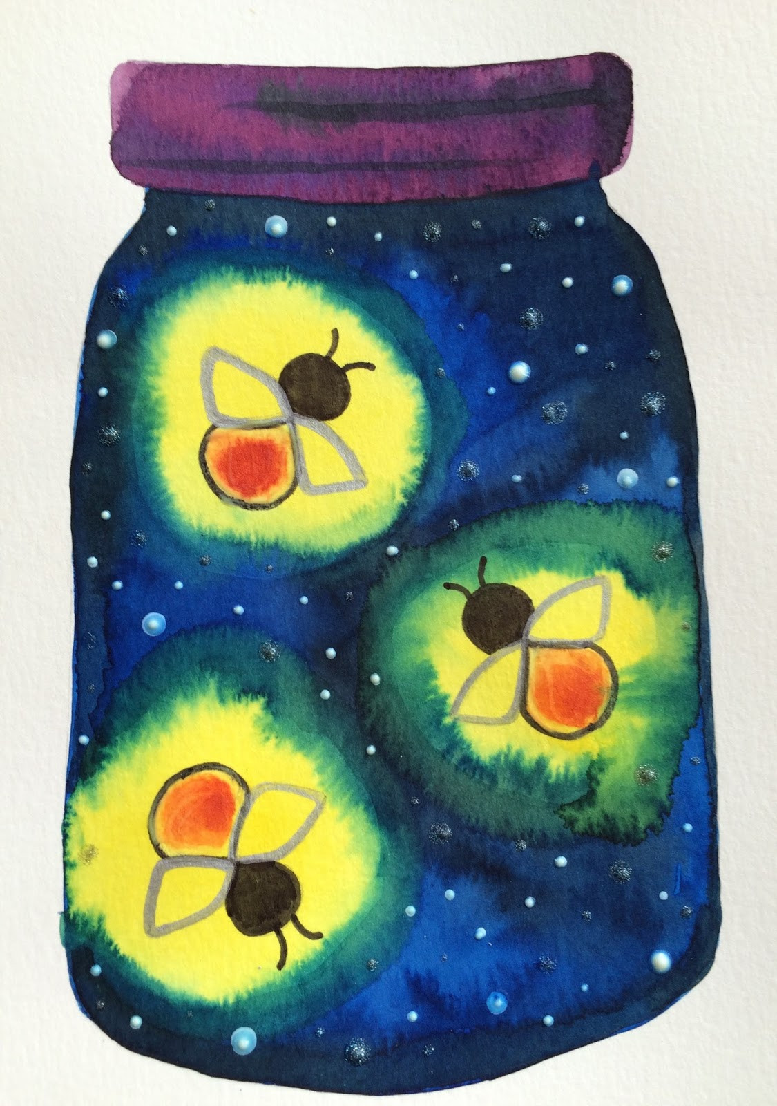 Summer Art And Craft Ideas
 Kathy s Art Project Ideas Glow in The Dark Firefly Art Lesson