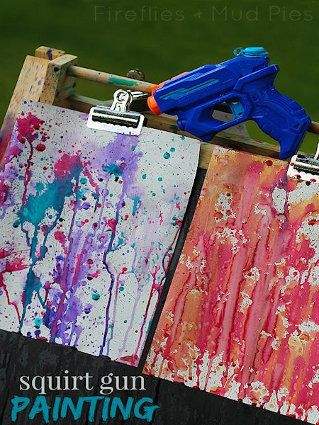 Summer Art Camp Ideas
 Squirt Gun Painting resize=450,600