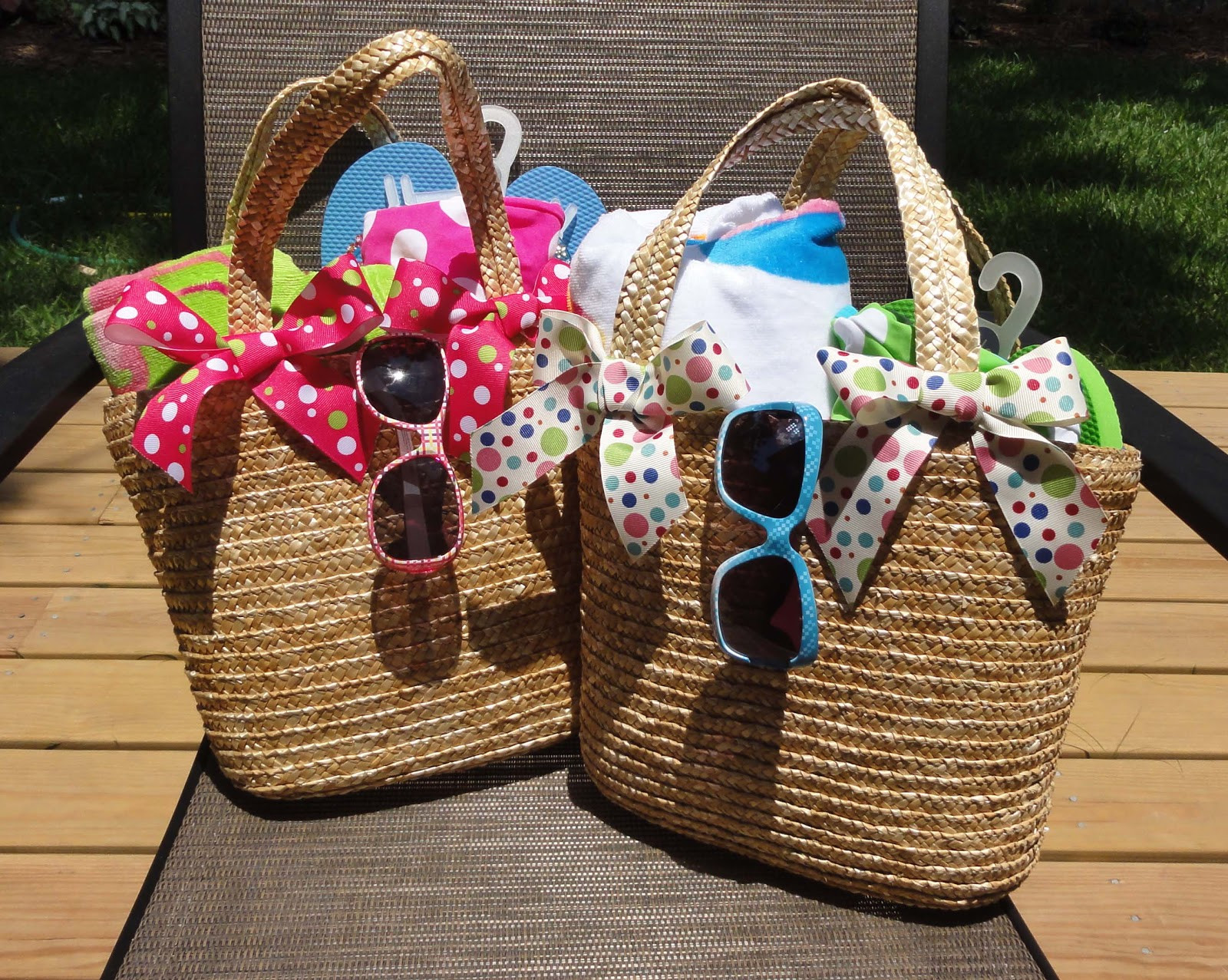 Summer Baskets Ideas
 Lanie J and Co Quick totes for 1st Day of Summer Gifts