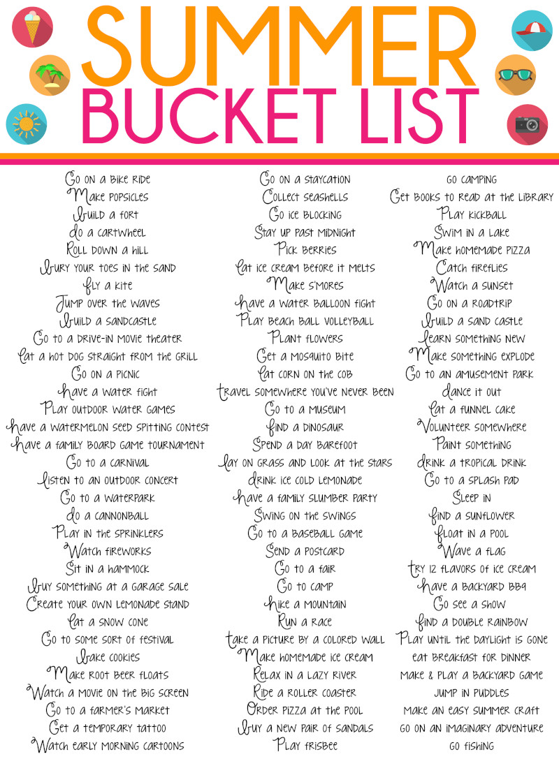 Summer Bucket List Ideas For Teens
 100 Fun Summer Bucket List Ideas to Do This Summer Play