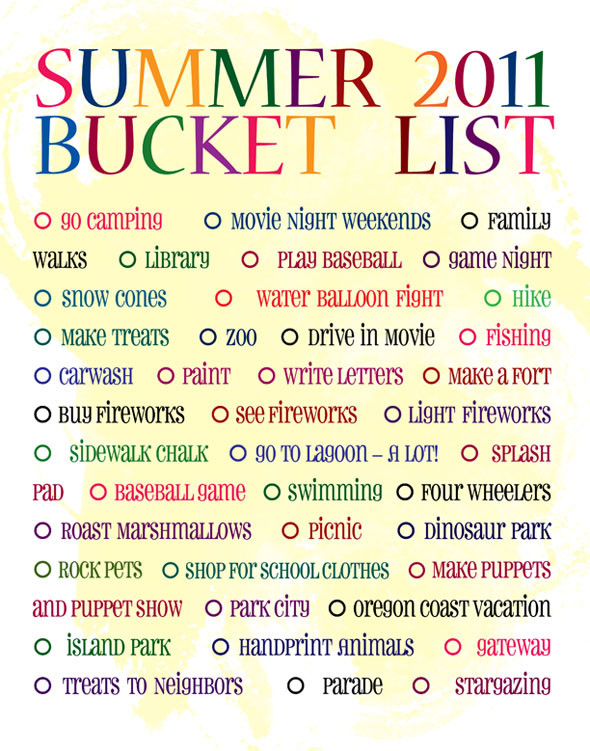 Summer Bucket List Ideas For Teens
 Summer Bucket List Makoodle