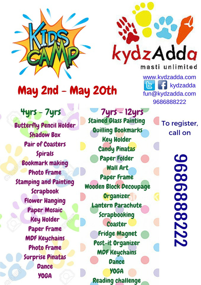 Summer Camp Activities For Kids
 KYDZADDA Summer Camp Banashankari Bangalore