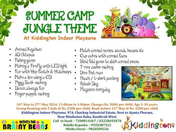Summer Camp Theme Ideas
 Summer Camp JUNGLE THEME at Kiddington Mumbai