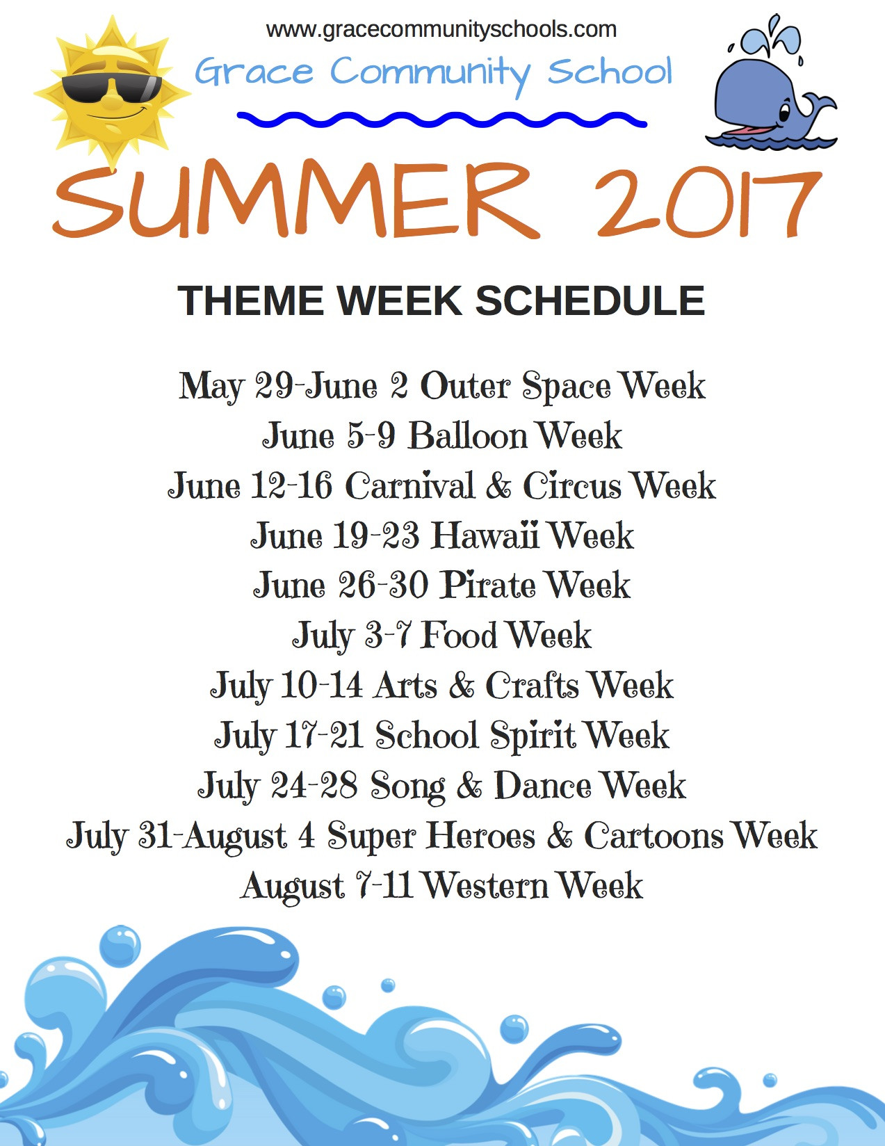 Summer Camp Theme Ideas
 Grace munity School Summer Camp 2017 ficial Grace