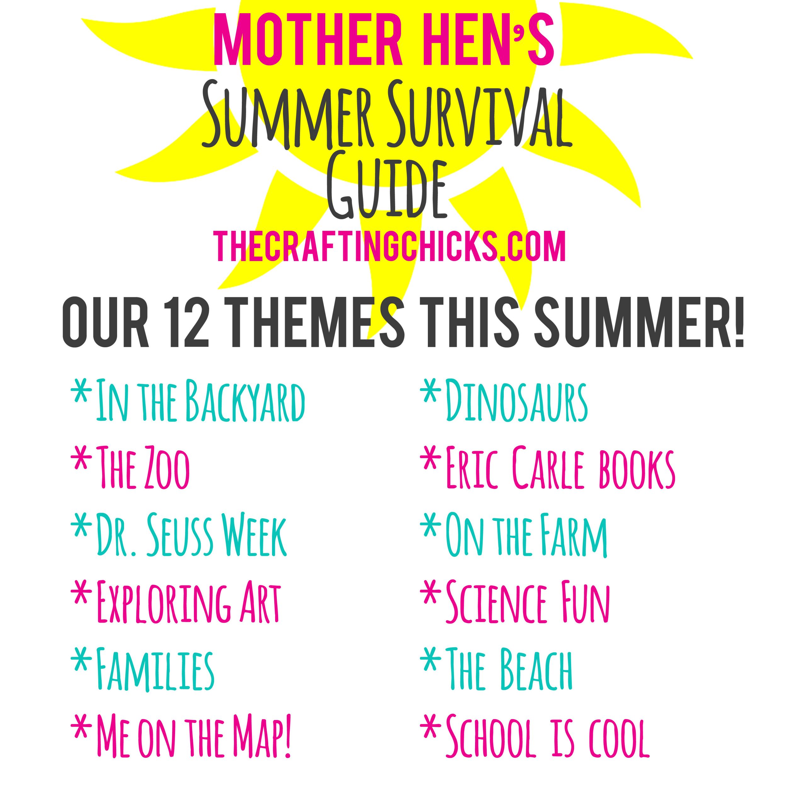 Summer Camp Theme Ideas
 Mother Hen Summer Survival Guide 2016 The Crafting Chicks
