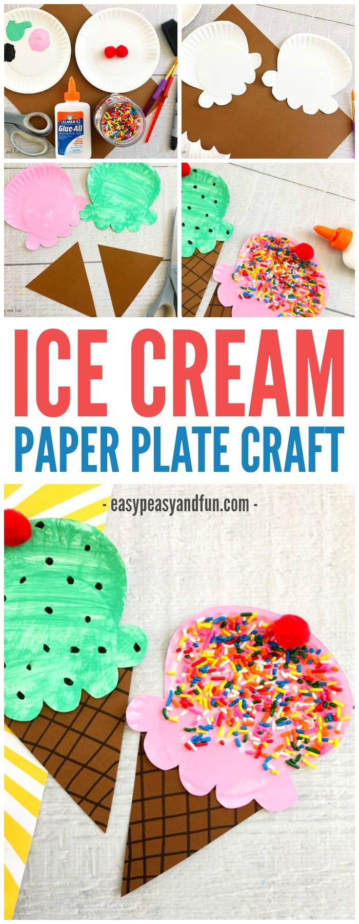 Summer Craft Ideas For Preschoolers
 Paper Plate Ice Cream Craft Summer Craft Idea for Kids