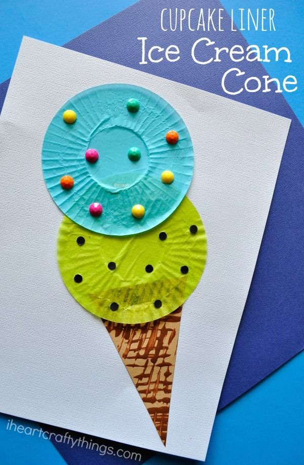 Summer Craft Ideas For Preschoolers
 Cupcake Liner Ice Cream Cone Kids Craft