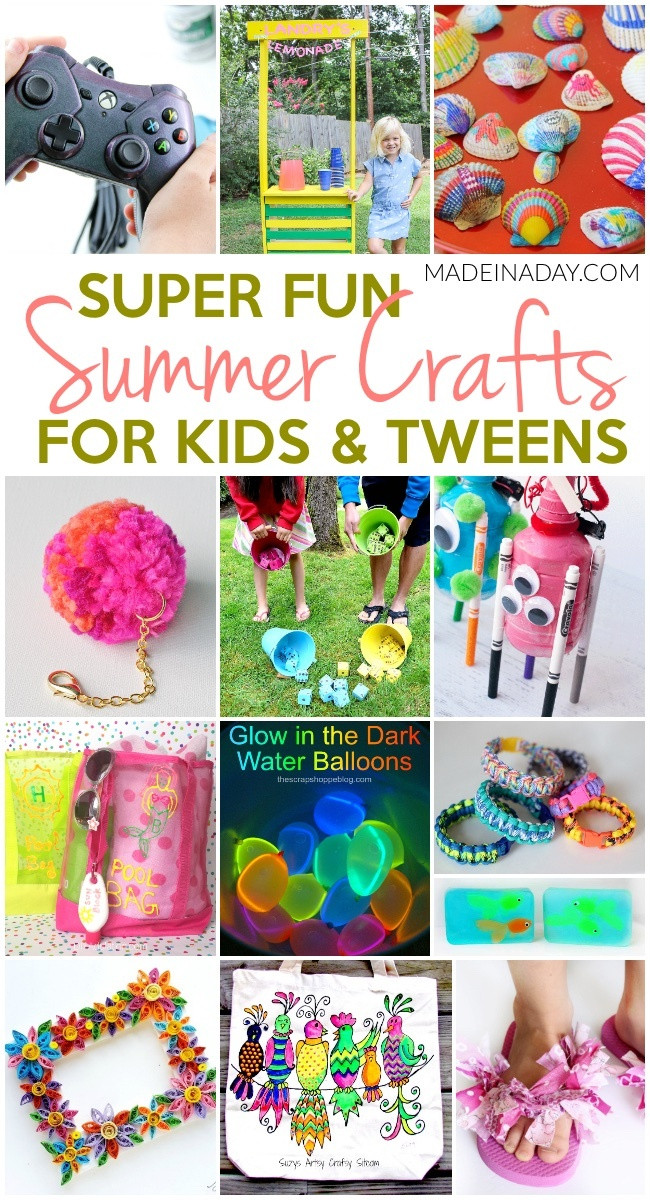 Summer Crafts For Tweens
 Super Fun Summer Crafts for Tweens & Kids • Made in a Day