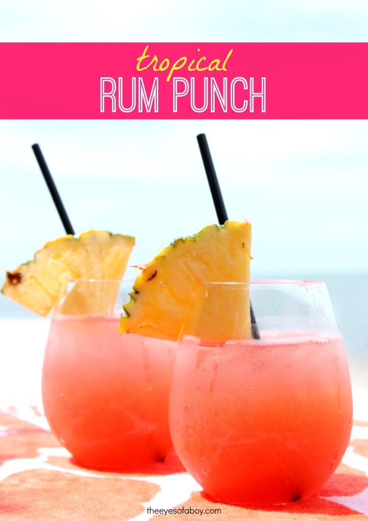 Summer Drink Recipe Alcoholic
 Tropical Rum Punch drink recipe perfect for Summer