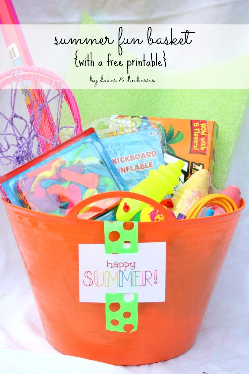 Summer Fun Gift Basket
 Summer Fun Basket with a Printable Dukes and Duchesses