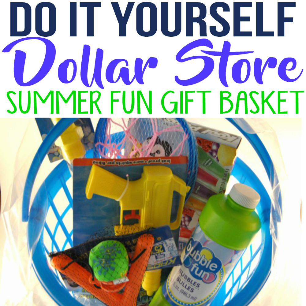 Summer Fun Gift Basket
 DIY Dollar Store Outdoor Summer Fun Gift Basket Simple
