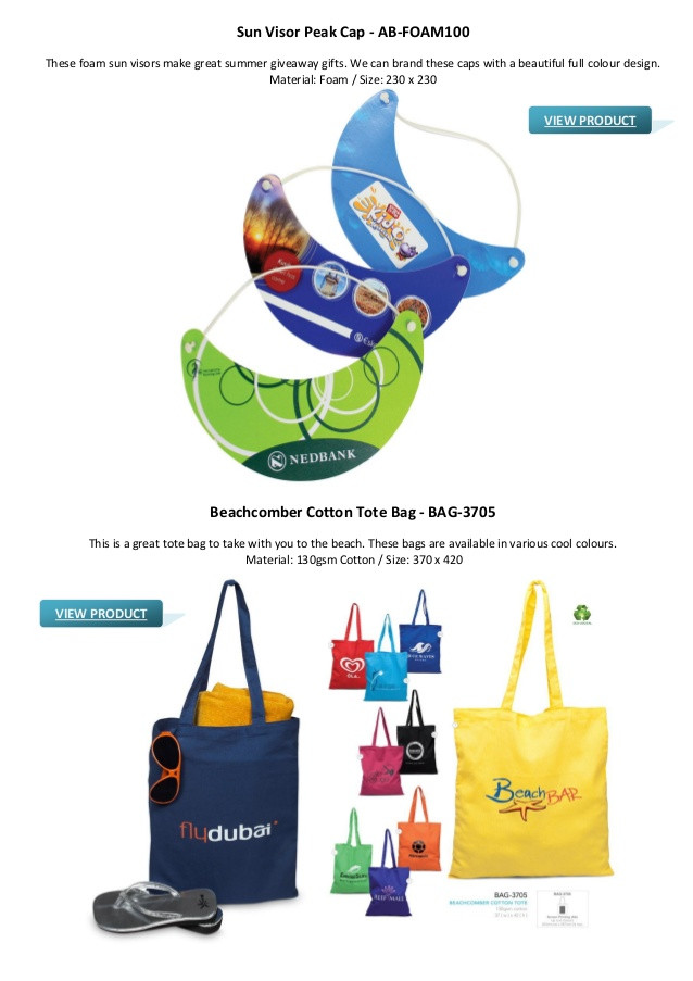Summer Giveaways Ideas
 Summer Promotional Gifts Ideas for Your Advertising Campaign