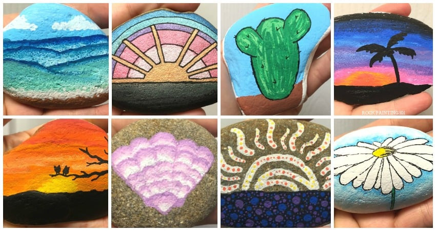 Summer Painting Ideas
 8 Easy summer themed rocks you will love to recreate