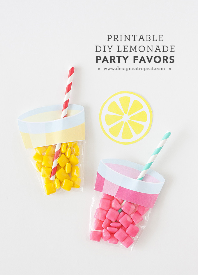 Summer Party Favor
 Printable Summer Lemonade Party Favors — Printable Decor