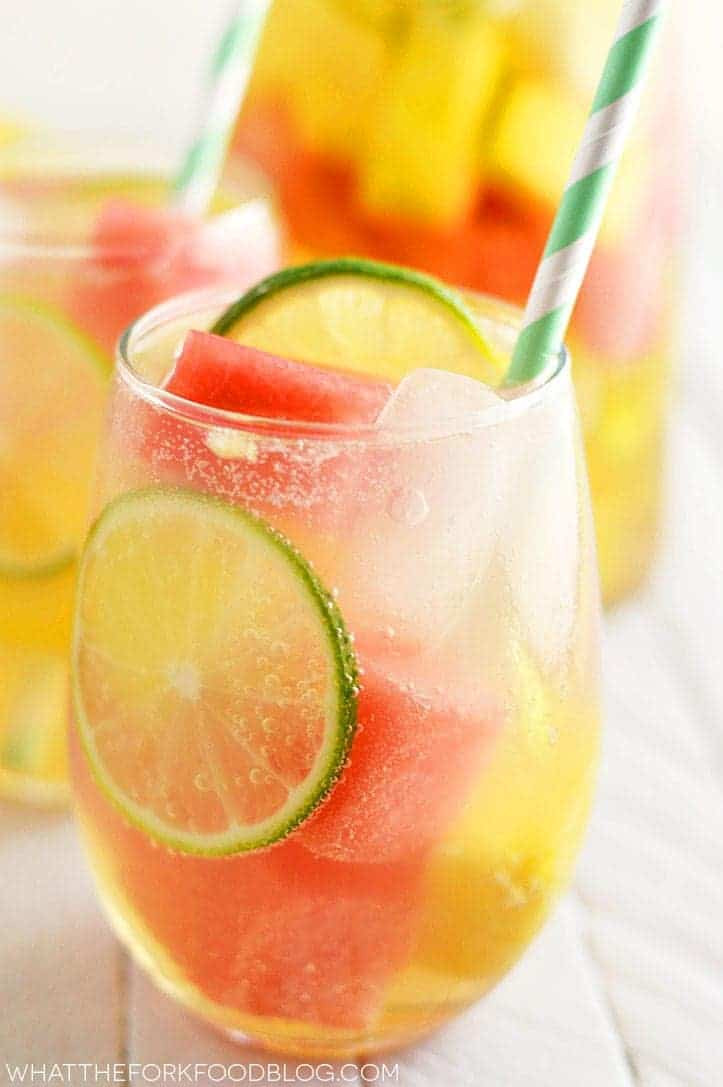 Summer Sangria Recipe
 Summer Sangria with Watermelon and Pineapple What the Fork