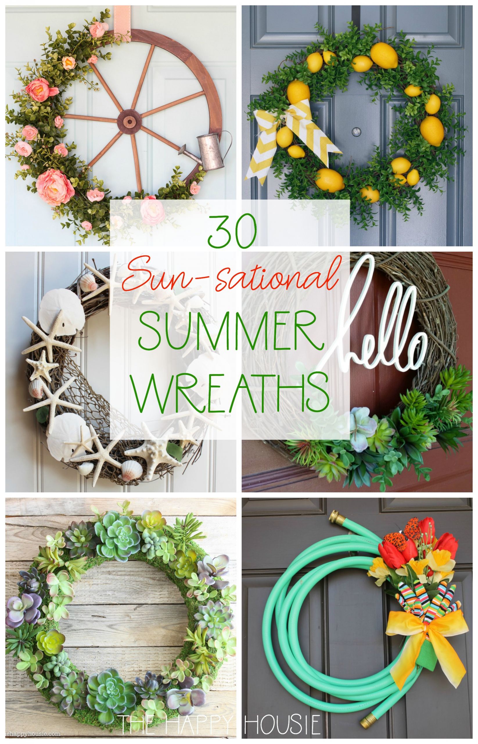 Summer Wreath Diy
 30 Sun sational DIY Summer Wreath Ideas
