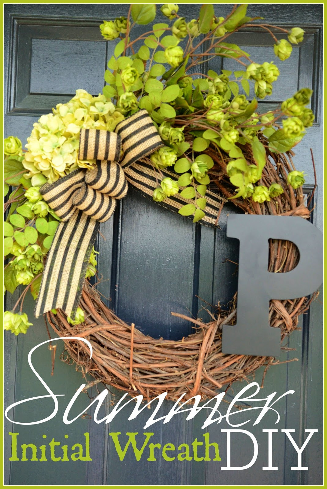 Summer Wreath Diy
 SUMMER INITIAL WREATH DIY StoneGable