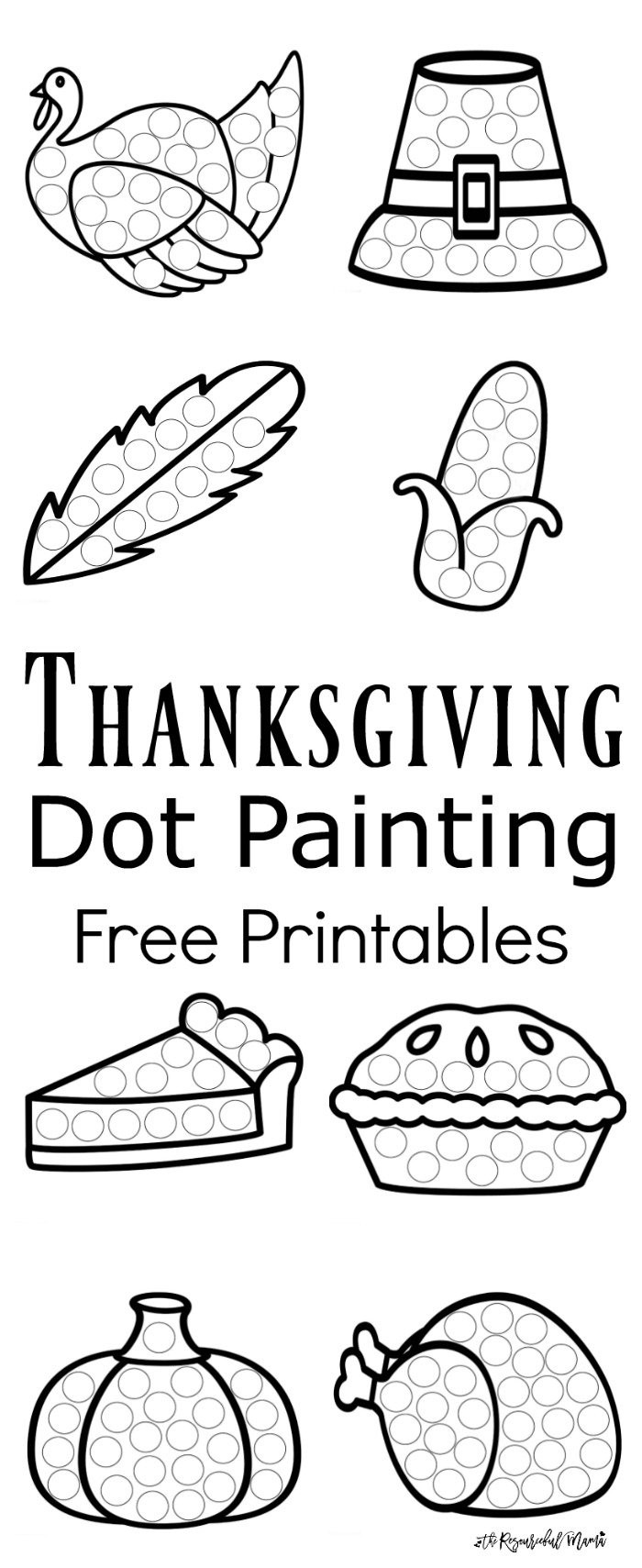 Thanksgiving Activities For Kindergarten
 Thanksgiving Dot Painting Free Printables The