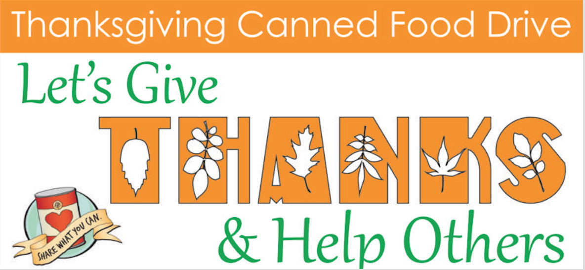 Thanksgiving Canned Food Drive
 GIVE WHAT YOU CAN HDMC Thanksgiving Can Drive High