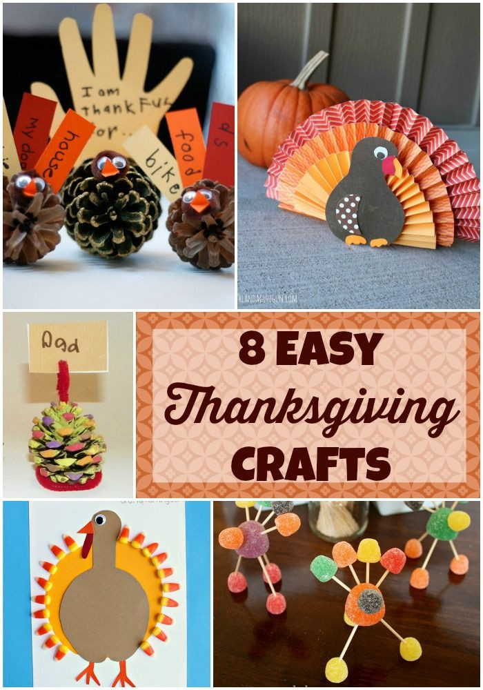 Thanksgiving Craft Ideas Pinterest
 8 Easy Thanksgiving Crafts for Kids