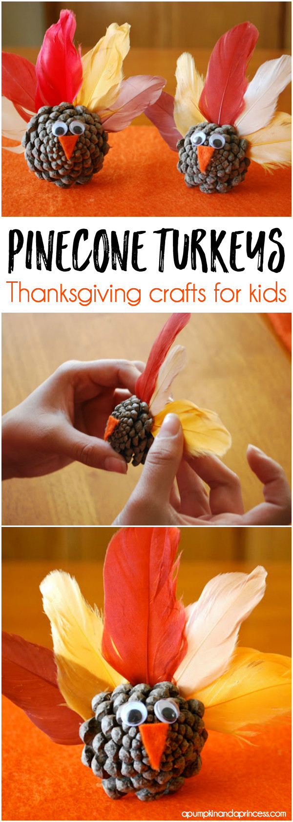 Thanksgiving Craft Ideas Pinterest
 Pinecone Turkeys