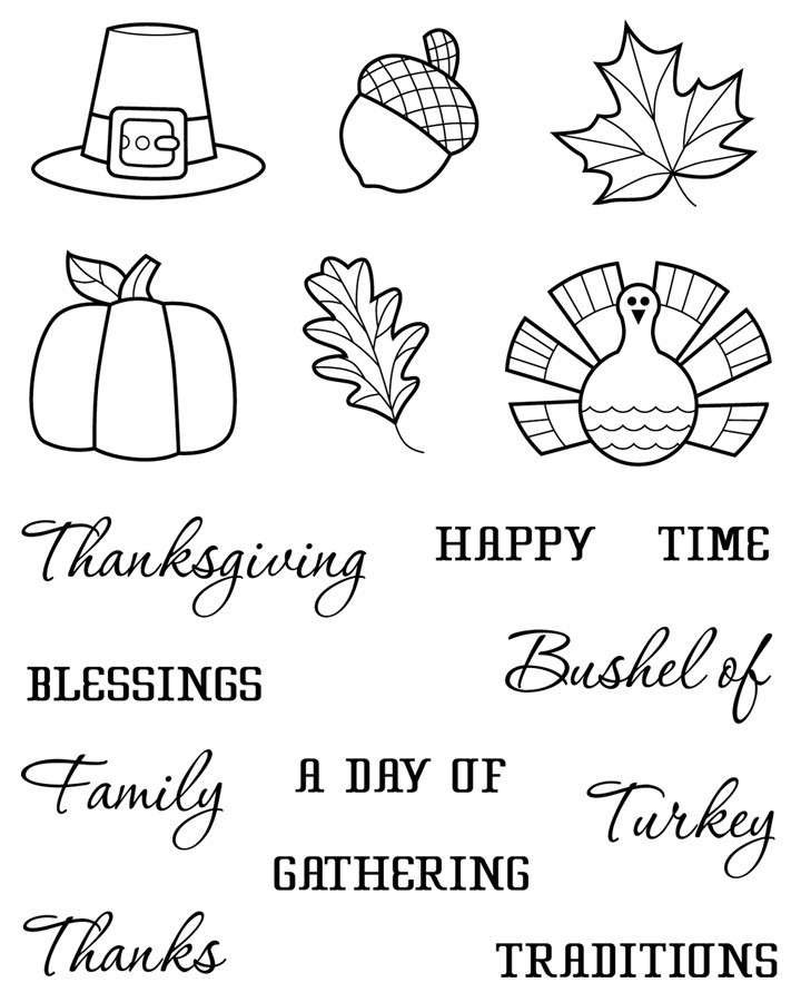 Thanksgiving Drawing Ideas
 Thanksgiving Clear Stamp Set