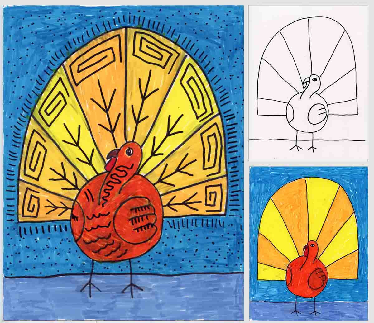 Thanksgiving Drawing Ideas
 Abstract Turkey Drawing