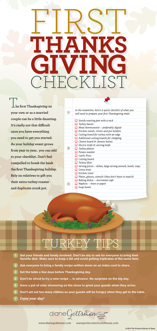 Thanksgiving Food Checklist
 A Thanksgiving Dinner Checklist Diane Gottsman National