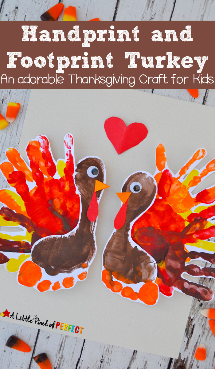 Thanksgiving Footprint Crafts
 Handprint and Footprint Turkey An adorable Thanksgiving