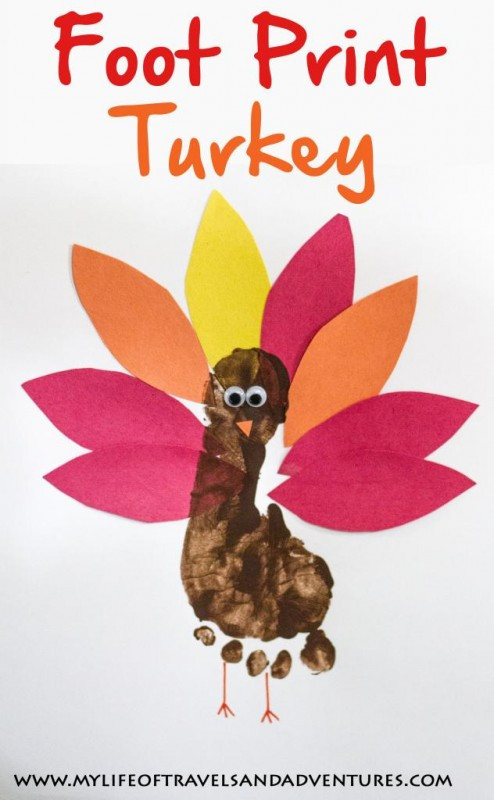 Thanksgiving Footprint Crafts
 20 Turkey Crafts for Thanksgiving Red Ted Art s Blog
