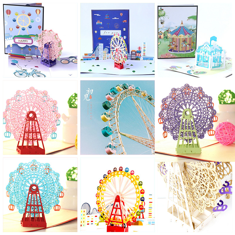 Thanksgiving Gift Cards
 3D Pop up Invitations Greeting Gift Cards Blank Postcards
