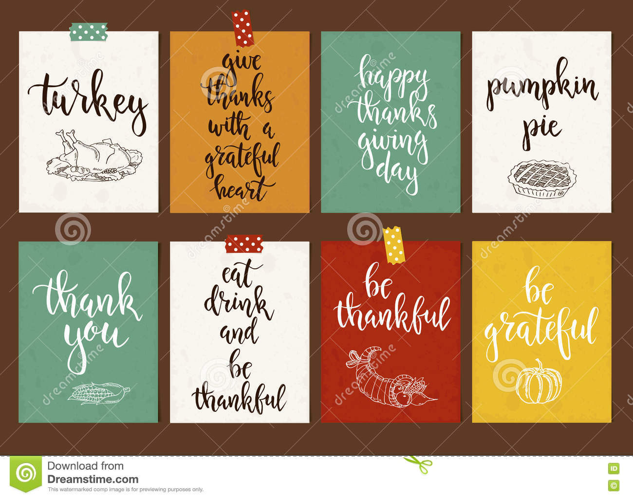 Thanksgiving Gift Cards
 Thanksgiving Day Vintage Gift Tags And Cards With