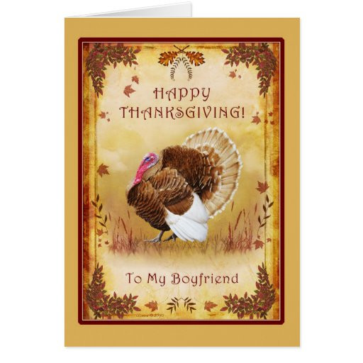 Thanksgiving Gifts For Boyfriend
 Boyfriend Happy Thanksgiving Turkey Card