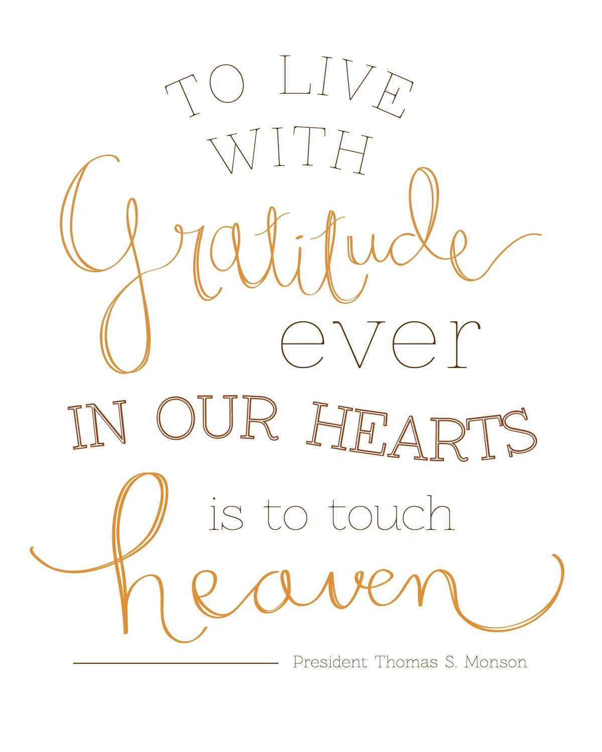 Thanksgiving Quotes Lds
 Gratitude Free Printables