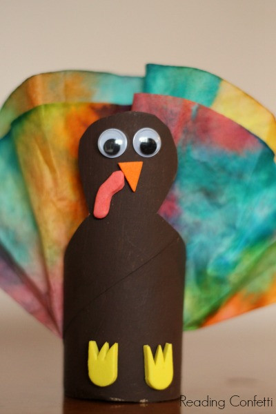 Thanksgiving Toilet Paper Roll Crafts
 Cardboard Tube and Coffee Filter Turkey Craft Reading