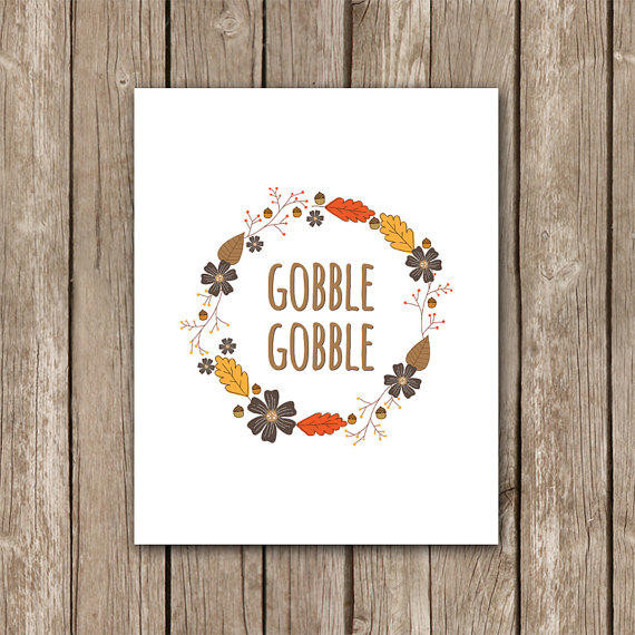 Thanksgiving Wall Decor
 Funny Thanksgiving Printable Wall Art from So Very Printable