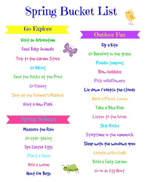 Things To Do In Spring Ideas
 A Celebrate Spring Bucket List Edventures with Kids