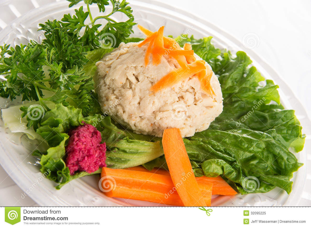 Traditional Jewish Food For Passover
 Traditional Jewish Passover Food Gefilte Fish Stock Image