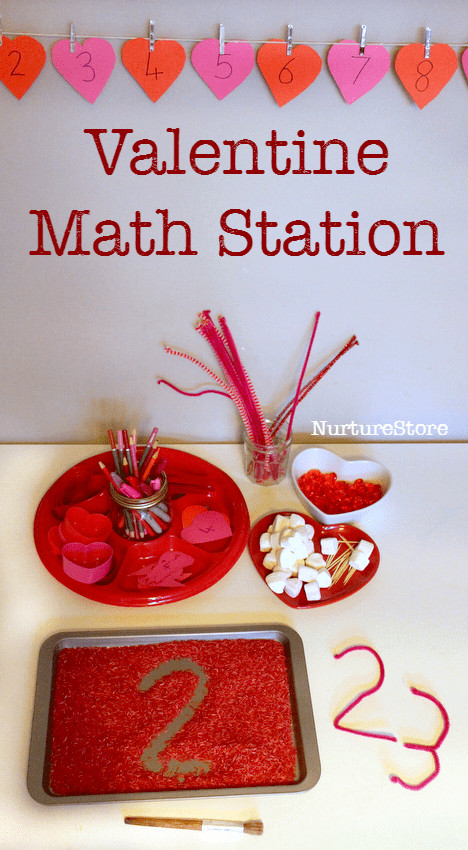 Valentines Day Activities For Preschoolers
 Valentine math station NurtureStore