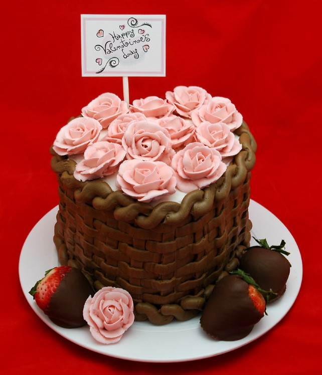 Valentines Day Cake Design
 Romantic Hearts Cake Topper