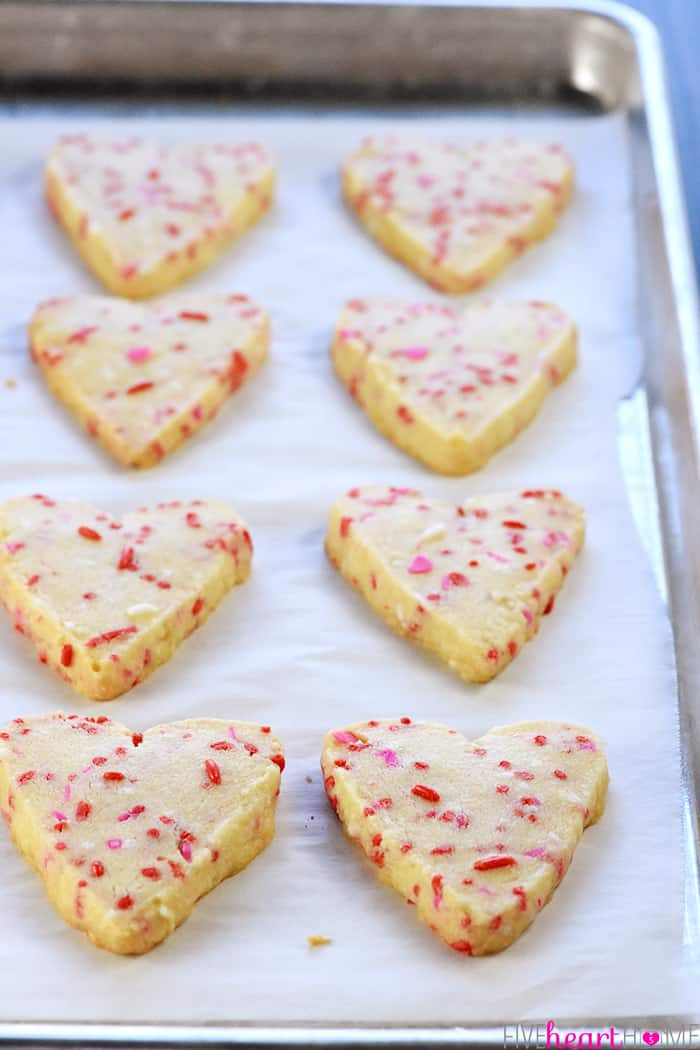 Valentines Day Cookie Recipe
 Easy Heart Shaped Shortbread Cookies • FIVEheartHOME