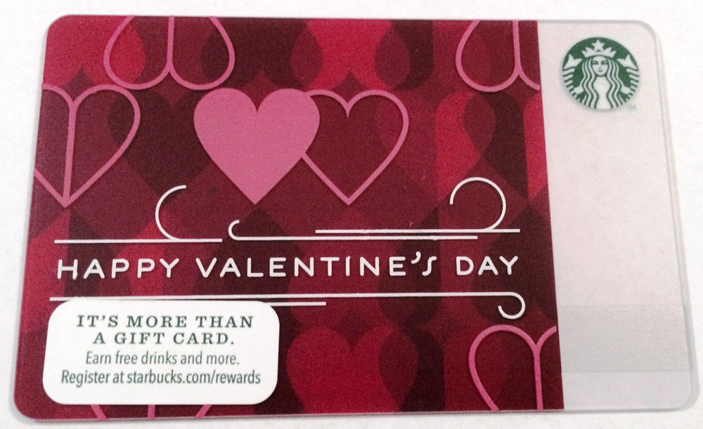 Valentines Day Gift Cards
 STARBUCKS 2014 HAPPY VALENTINE S DAY GIFT CARD NEW
