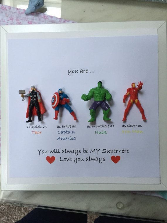 Valentines Day Gifts For Daddy
 Avengers Superhero figures frame t Ideal for dad